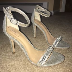 Silver Prom Heels